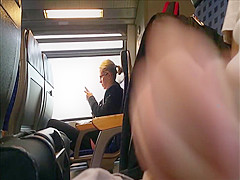 masturbatng onb a pretty blonde girl with glasses