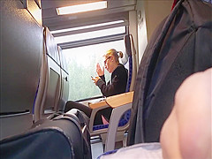masturbatng onb a pretty blonde girl with glasses