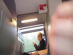 masturbatng onb a pretty blonde girl with glasses