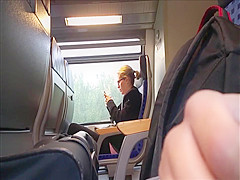 masturbatng onb a pretty blonde girl with glasses