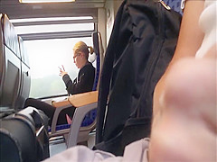 masturbatng onb a pretty blonde girl with glasses