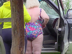 outdoors spies on how two mature lesbians make a porn movie Fat milf with a big ass behind the scenes Fetish