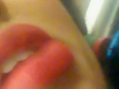 red lipstick black girl