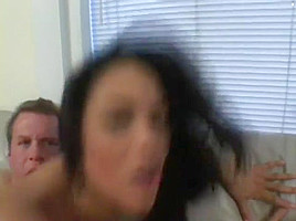 sexy black chick gets her feet jizzed on