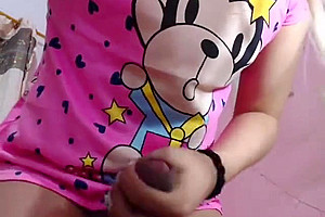 shemale tranny Solo Masturbation Scene