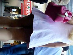 spy sexy blonde upskirt romanian