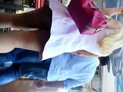 spy sexy blonde upskirt romanian
