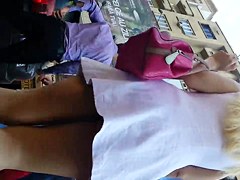 spy sexy blonde upskirt romanian