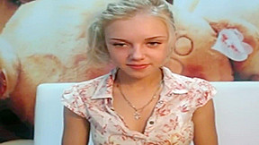 stunning blonde webcam tease