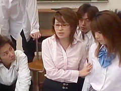 teacher fucks all her students 18+