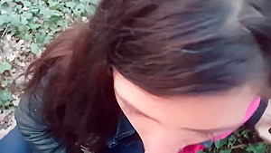 teen 18+ Babe Sucking Dick Outdoors